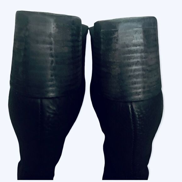 Bryan Blake Black Pebbled Leather Ankle Booties 37.5 - Picture 9 of 13